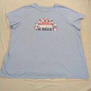 Sonoma Women's Blue Patriotic Tee 3X